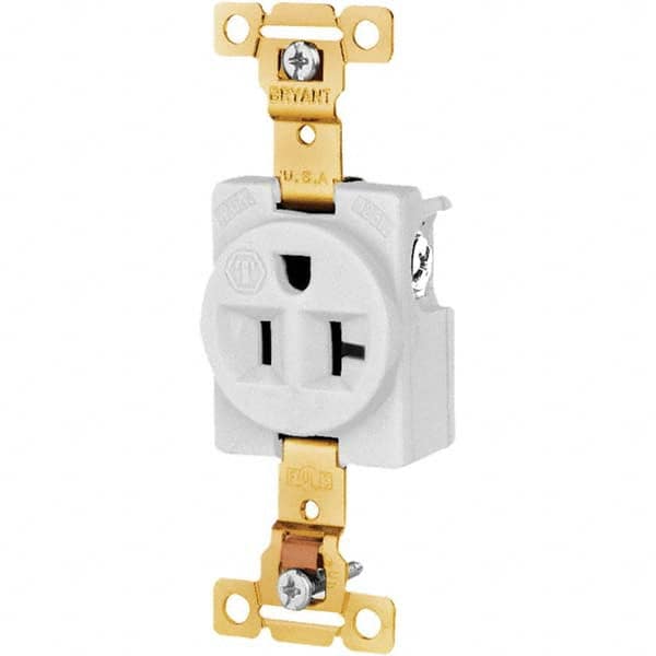 Bryant Electric - Straight Blade Receptacles Receptacle Type: Single Receptacle Grade: Industrial - Benchmark Tooling