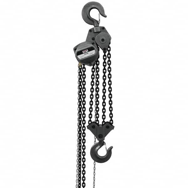 Jet - 20,000 Lb Capacity, 50' Lift Height, Manual Chain Hoist - Benchmark Tooling