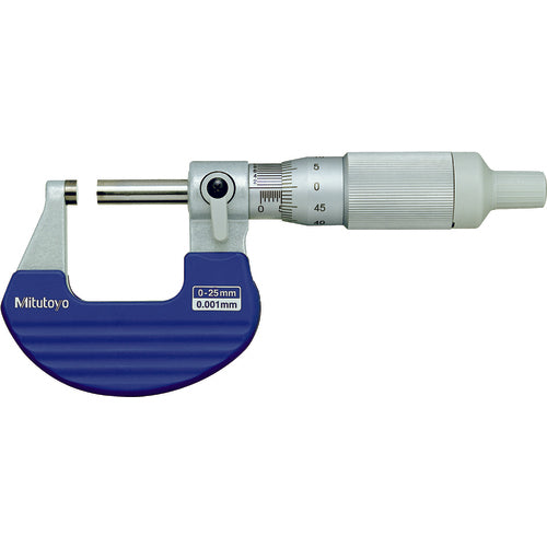 0-25 mm Measuring Range-0.001 mm Graduation - Ratchet Thimble - Carbide Face - Outside Micrometer - Benchmark Tooling