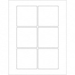 Tape Logic - Pack of (6), 100 Sheet 3" x 3" White Polyester Weatherproof Labels - Benchmark Tooling