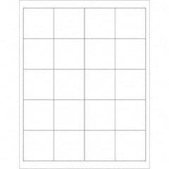 Tape Logic - Pack of (12), 100 Sheet 2" x 2" White Removable Acrylic Laser Labels - Benchmark Tooling
