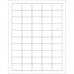 Tape Logic - Pack of (50), 100 Sheet 1-1/2" x 1" Glossy White Permanent Acrylic Laser Labels - Benchmark Tooling