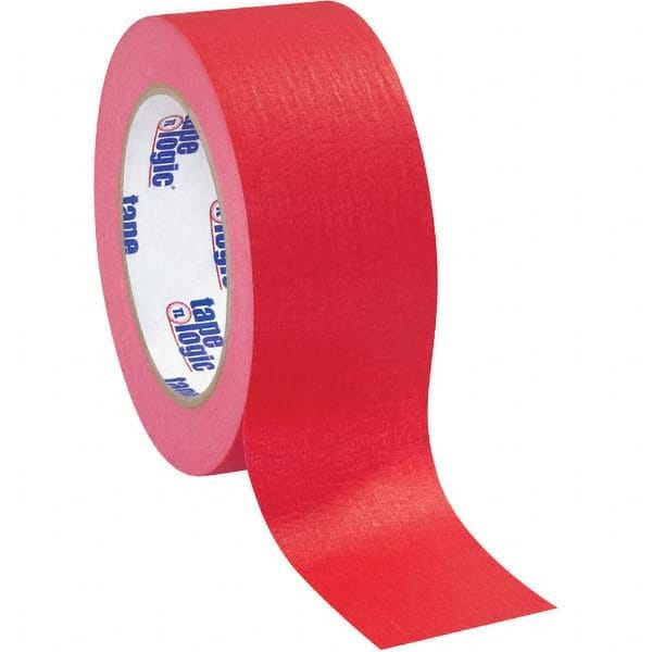 Tape Logic - Pack of (12), 60 Yd Rolls 2" Red Crepe Paper Masking Tape - Benchmark Tooling