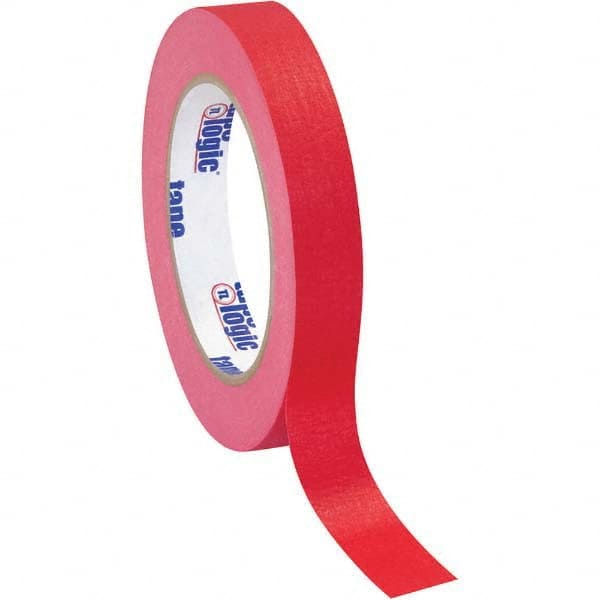 Tape Logic - Pack of (12), 60 Yd Rolls 3/4" Red Crepe Paper Masking Tape - Benchmark Tooling