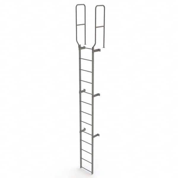 TRI-ARC - Rolling & Wall Mounted Ladders & Platforms Type: Fixed Ladder Style: Safety Cage - Benchmark Tooling