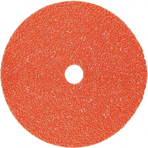 3M - 5" Diam, 7/8" Hole, 80+ Grit Ceramic Fiber Disc - Benchmark Tooling