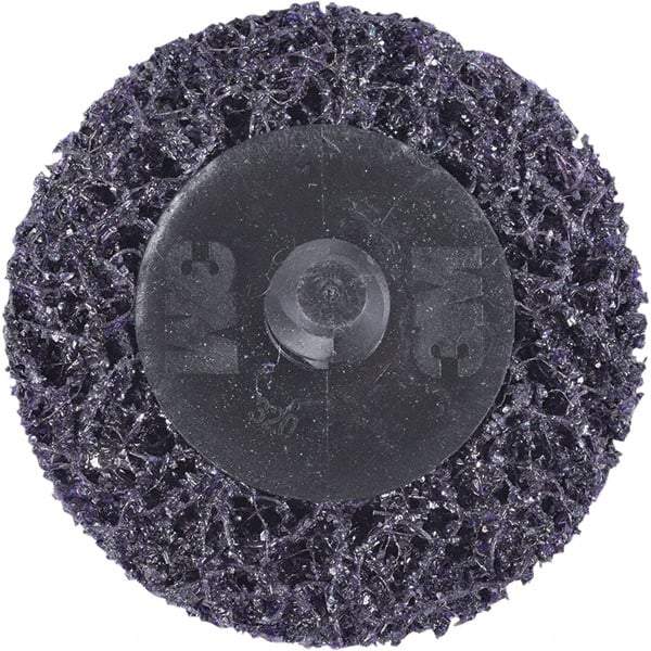 3M - 2" Extra Coarse Grade Silicon Carbide Deburring Disc - Hook & Loop Connection, Purple, 18,000 Max RPM - Benchmark Tooling