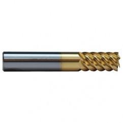 7/8 TuffCut SS 6 Fl High Helix TiN Coated Non-Center Cutting End Mill - Benchmark Tooling
