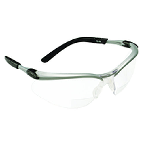 3M BX Reader Protective Eyewear 11376-00000-20 Clear Lens Silver Frame +2.5 Diopter - Benchmark Tooling