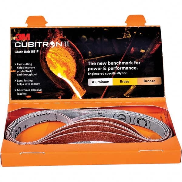 3M - Abrasive Belts Abrasive Type: Coated Belt Width (Inch): 1/2 - Benchmark Tooling