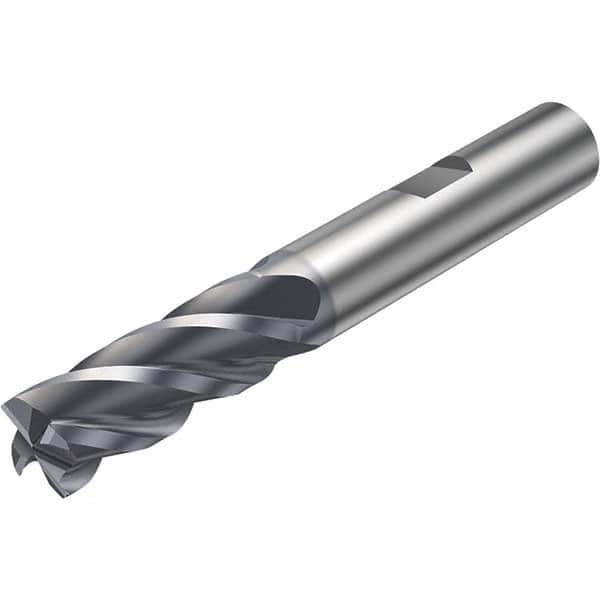 Sandvik Coromant - 3/4" Diam 4 Flute Solid Carbide 0.06" Corner Radius End Mill - Benchmark Tooling