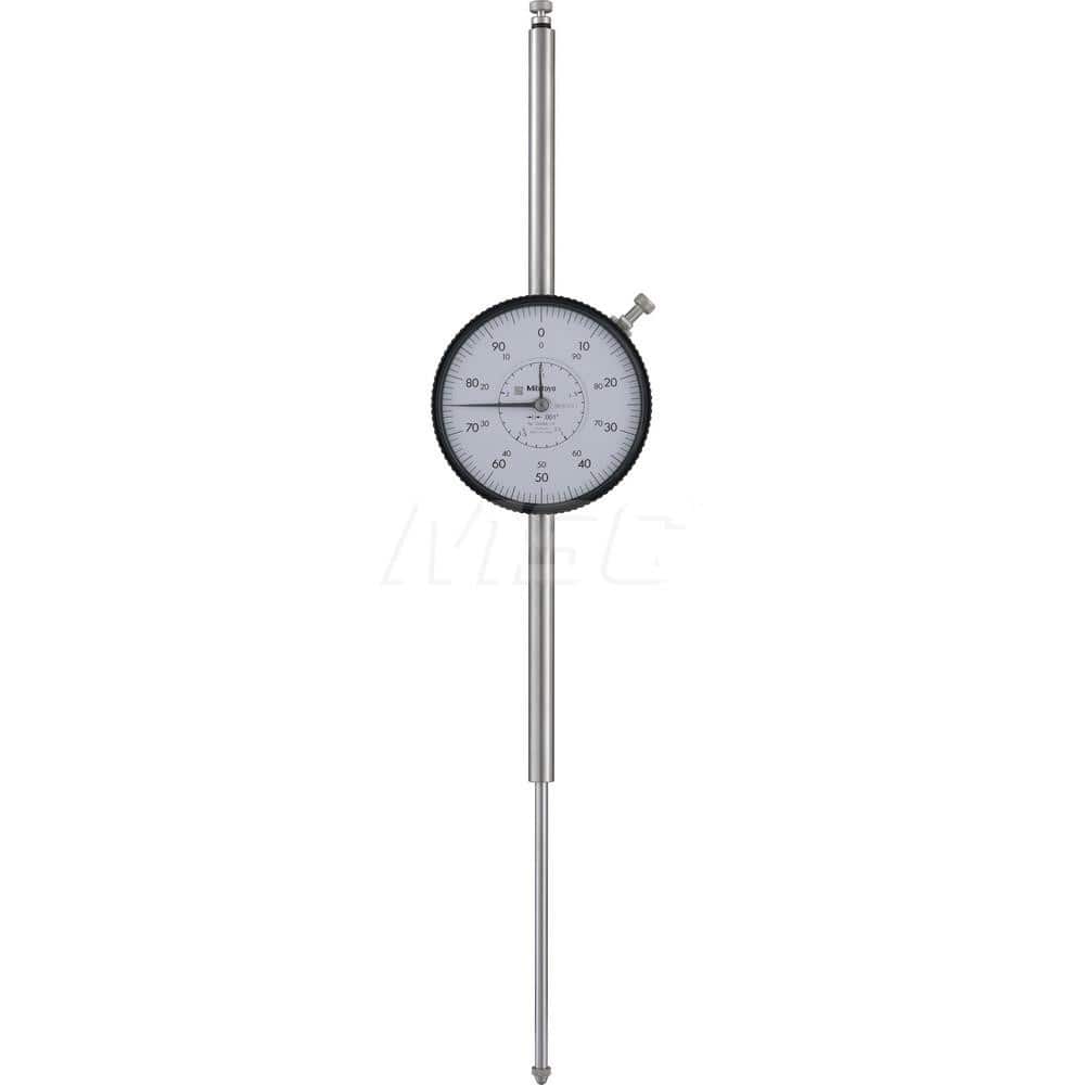 Dial Drop Indicator: 0 to 2″ Range, 0-100 Dial Reading, 0.001″ Graduation 0.1″ per Revolution, Lug Back, ±0.005″ Accuracy