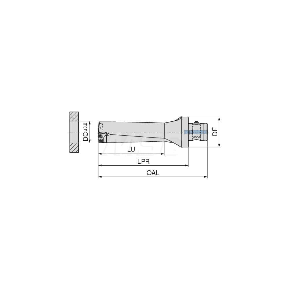 Indexable Insert Drills; Drill Style: KUBQ; Drill Diameter (Decimal Inch): 1.8110; Drill Diameter (mm): 46.00; Maximum Drill Depth (mm): 138.00; Shank Type: Modular Connection; Shank Diameter (mm): 34.00; Drill Diameter Range (Decimal Inch): 1.5000 to 2.0