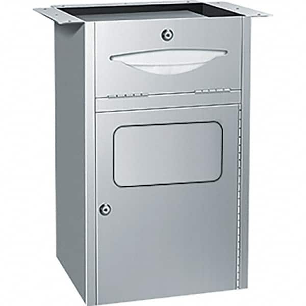 ASI-American Specialties, Inc. - Manual, Stainless Steel Paper Towel Dispenser with Receptacle - 300 C-Fold or 475 Multi-Fold, Silver - Benchmark Tooling