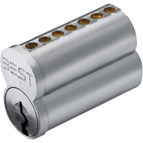 Stanley - Push-Button Lock with Interchangeable Core Lever Lockset for 1/4" Thick Doors - Benchmark Tooling