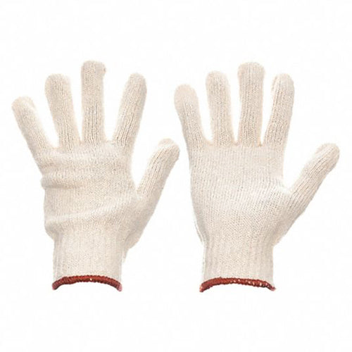 Size X-Large-EcoKnit - white ambidextrous knit glove - knit wrist - 80% polyester / 20% cotton - Benchmark Tooling