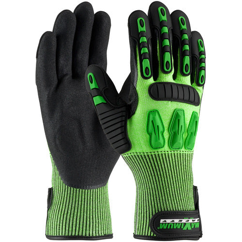 120-5130/XL Oil /Gas Gloves - Maximum Safety TuffMax3 - Nitrile Coated Palm - TPR Reinforcements - EN3 - Exact Industrial Supply