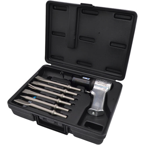 121-K6 Super Duty Air Hammer Kit, Includes Carrying Case and Six Assorted Chisels, 3000 BPM, 2-9/32 inch Stroke, 3/4 inch Bore Diameter