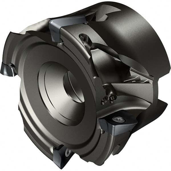 Indexable Square-Shoulder Face Mill: R390-050Q22LW-11M, 22.0000″ Arbor Hole Dia, Uses 4, R390-11 Inserts, Through Coolant, Series CoroMill 390