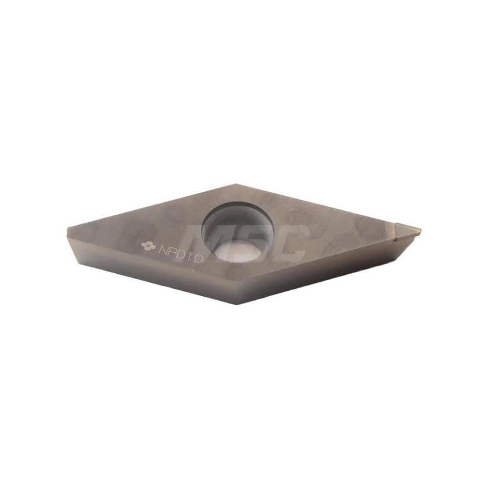 Turning Insert: VCMA631RH NPD10, Polycrystalline Diamond Uncoated Finish, Neutral, 0.0630″ Long, 0.0157″ Corner Radius, 35.0 ° N/A Diamond, Series NPD10