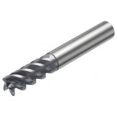 R216.24-06050CCC13P 1620 6mm 4 FL Solid Carbide End Mill - Corner Radius w/Cylindrical - Neck Shank - Benchmark Tooling