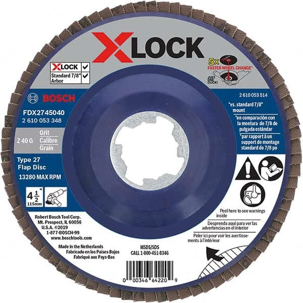 Bosch - Flap Discs Abrasive Type: Coated Flap Disc Type: Type 27 - Benchmark Tooling