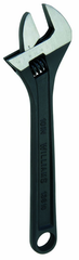 1-11/16" Opening - 15" OAL - Black Adjustable Wrench - Polished Head - Benchmark Tooling