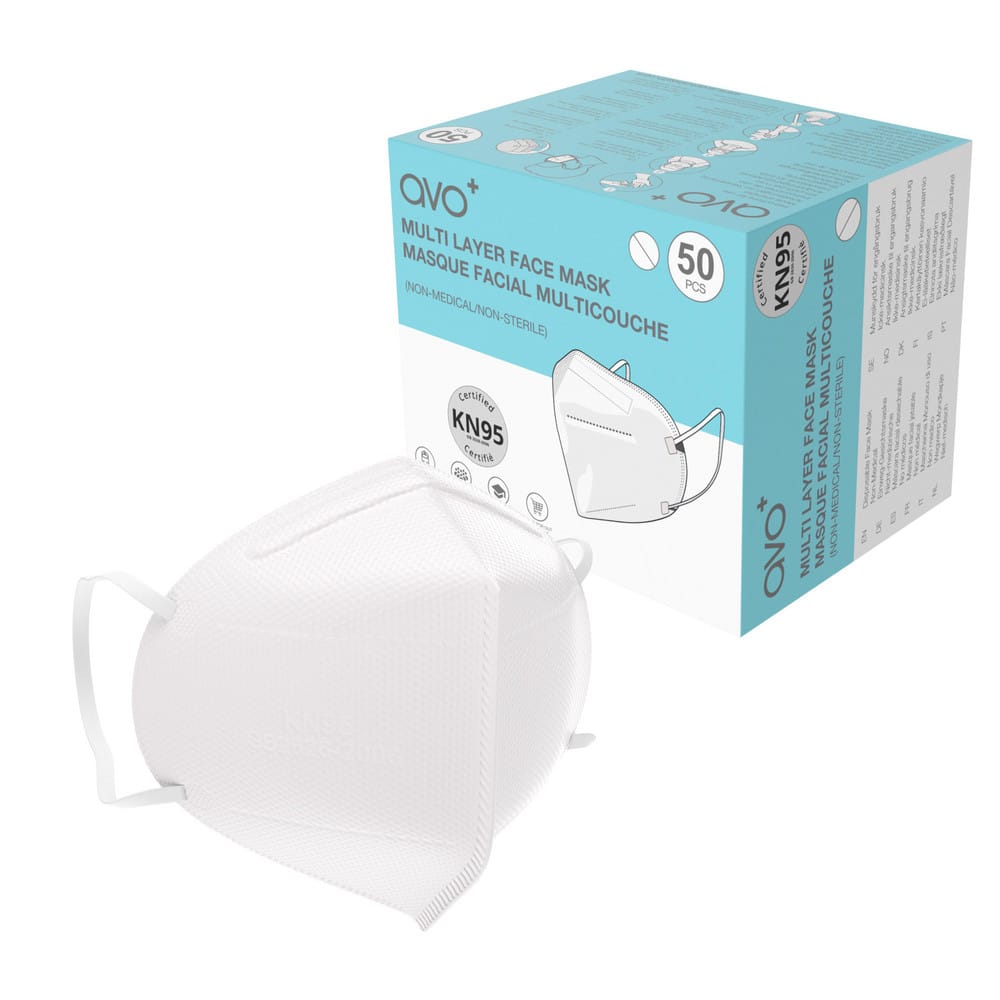 N/A KN95 Respirator Contains Nose Clip, White, Size Adult