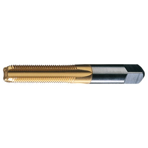 #6-40 UNF 3 Flute H2 HSS Standard Bottoming Chamfer General Purpose Hand Tap- TiN - Exact Industrial Supply