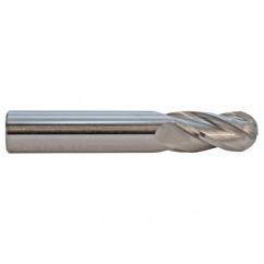 1 TuffCut GP Standard Length 4 Fl Ball Nose TiCN Coated Center Cutting End Mill - Benchmark Tooling