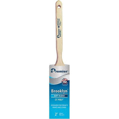 Premier Paint Roller - 2" Tapered Polyester Sash Brush - 2-11/16" Bristle Length, 7" Wood Sash Handle - Benchmark Tooling