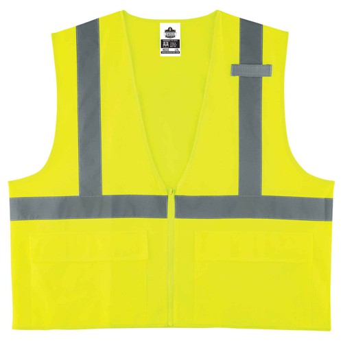 8225Z 2/3 XL Lime Standard Solid Vest Type R Class 2 - Benchmark Tooling