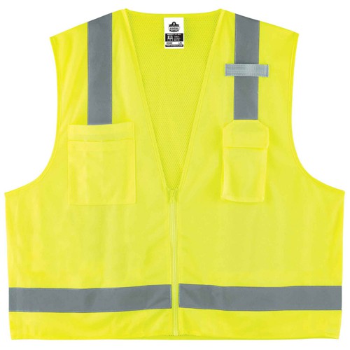 8249Z XS Lime Econ Surveyors Vest Type R Class 2 - Benchmark Tooling