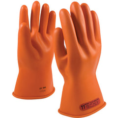 147-0-11/10 - Novax - Natural Rubber Insulating Glove - Class 0 - 11″ - Orange - Straight Cuff - Exact Industrial Supply