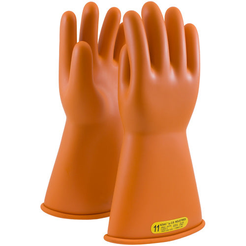 147-2-14/8 - Novax - Natural Rubber Insulating Glove - Class 2 - 14″ - Orange - Straight Cuff