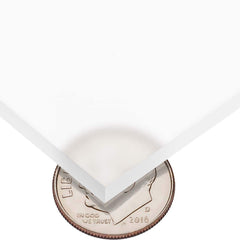 USA Sealing - Plastic Sheets; Material: Cast Acrylic ; Thickness (Inch): 3/16 ; Length (Feet): 8 ; Tensile Strength (psi): 10000 ; Color: Frosted ; Material Grade: Standard - Exact Industrial Supply