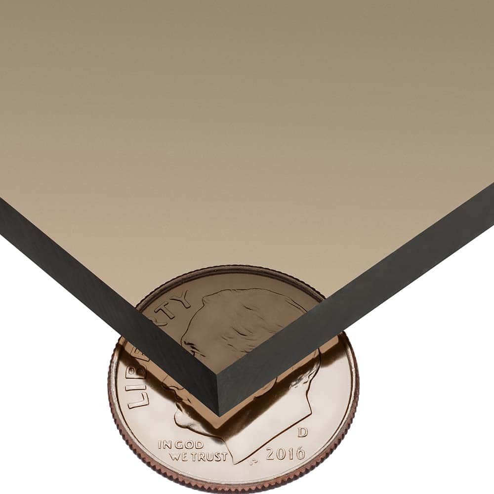 Plastic Sheet: Cast Acrylic, 1/4″ Thick, Tinted Bronze, 10,000 psi Tensile Strength Rockwell M-95