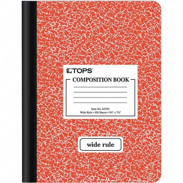 TOPS - Note Pads, Writing Pads & Notebooks Writing Pads & Notebook Type: Composition Book Size: 9-3/4 x 7-1/2 - Benchmark Tooling