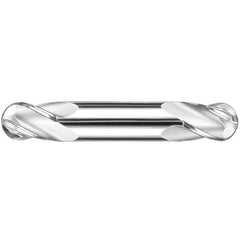 7/32″ Dia. × 1/4″ Shank × 1/2″ DOC × 2-1/2″ OAL, Carbide TiCN, Spiral , 4 Flute, 30° Helix, Ballnose End Mill - Exact Industrial Supply