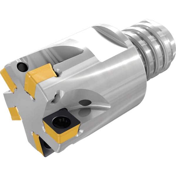 Indexable Square-Shoulder End Mill: E90SO D16-5-MMT10-04, 0.6290'' Cut Dia, 0.6140'' Shank Dia, T10 Modular Connection, Uses 5, Through Coolant, 29.30 mm OAL