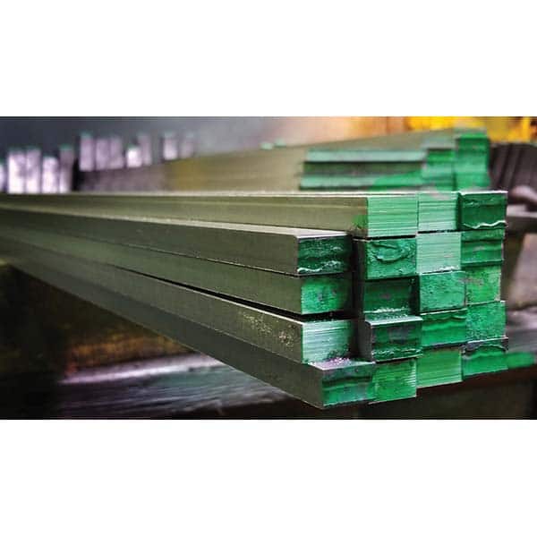 O1 Oil-Hardening Flat Stock: 1/2″ Thick, 2″ Wide, 72″ Long, ±0.001″ Thickness Tolerance +1.00 -0.000″ Length Tolerance, + .005 - .000″ Width Tolerance, ± .001″ Thickness Tolerance