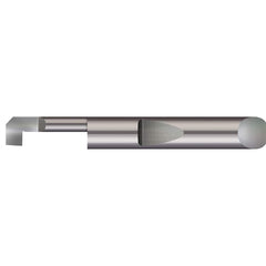 Micro 100 - Boring Bars; Minimum Bore Diameter (Decimal Inch): 0.2300 ; Maximum Bore Depth (Decimal Inch): 0.5000 ; Maximum Bore Depth (Inch): 1/2 ; Material: Solid Carbide ; Boring Bar Type: Back Boring ; Shank Diameter (Decimal Inch): 0.3125