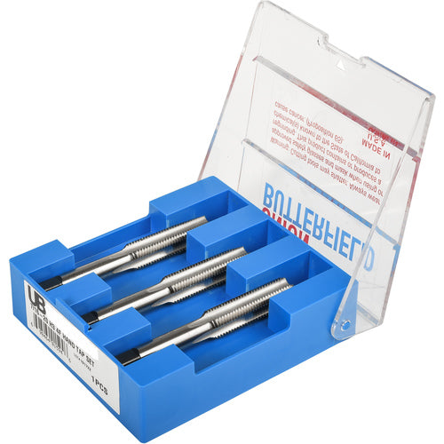 No.6 32 3 Flute Tap Set Union Butterfield HSS Bright UNC Hand Tap, Set of 3 pcs Straight Flute ANSI E-code # 1528S6-32H3 - Exact Industrial Supply