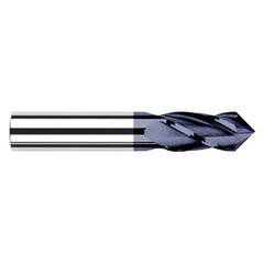 0.7500″ (3/4″) Cutter Diameter × 1.5000″ (1-1/2″) Length of Cut × 100° included Carbide Drill/End Mill, 4 Flutes, AlTiN Coated - Exact Industrial Supply