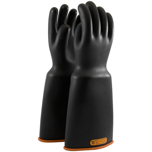 159-4-18/11 - Novax - Natural Rubber Insulating Glove - Class 4 - 18″ - Black/Orange - Bell Cuff