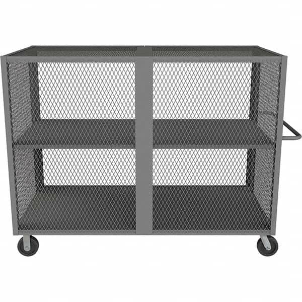 Durham - 2,000 Lb Capacity 2-Shelf Security Mesh Truck - Benchmark Tooling