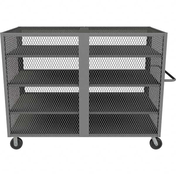 Durham - 2,000 Lb Capacity 4-Shelf Security Mesh Truck - Benchmark Tooling