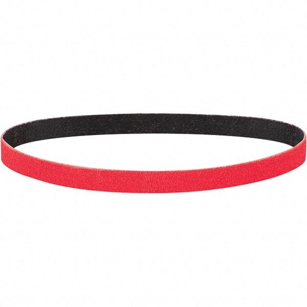 Dynabrade - 1" Wide x 18" OAL, 120 Grit, Ceramic Abrasive Belt - Ceramic, Coated, Y Weighted Cloth Backing, Wet/Dry - Benchmark Tooling