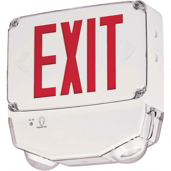 Hubbell Lighting - Illuminated Exit Signs Number of Faces: 1 Letter Color: Red - Benchmark Tooling