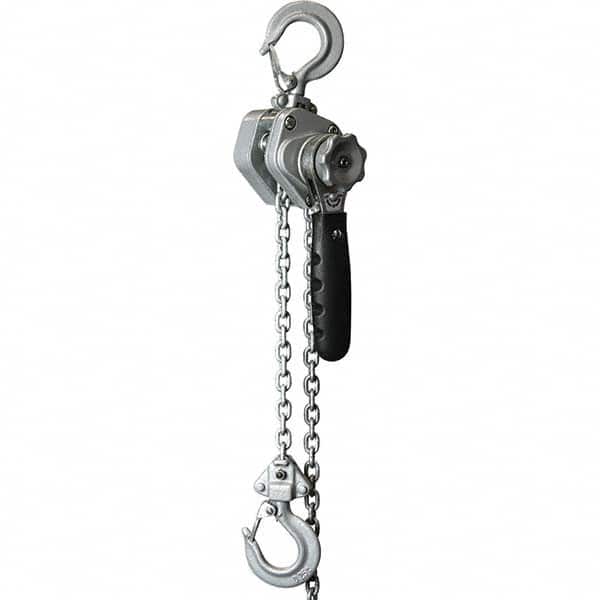 OZ Lifting Products - 500 Lb Capacity, 10' Lift Height, Chain Manual Lever Hoist - Benchmark Tooling